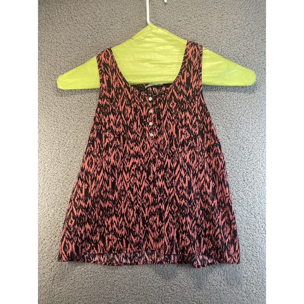 Pink‎ Rose Shirt Large Top Blouse Womens Large Sleeveless